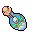 Crystal Flask with Blue Lava