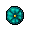 Round Turquoise Pillow